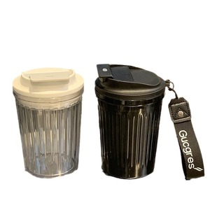 Hao Cai Portable Plastic Cup With Flip Lid Leak Proof Coffee Mug For Home Office Gift Use - Product Image 4