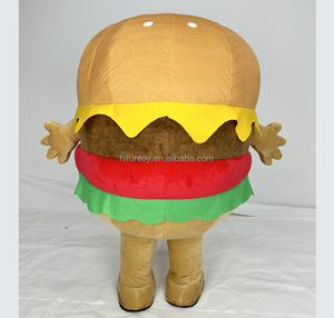 Mascota inflable de hamburguesa encantadora de 2m, Serie de comida vívida, disfraz de Mascota de hamburguesa inflable para caminar de dibujos animados para publicidad - Product Image 3