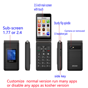 カスタマイズ可能なAndroid 4Gフリップフォン、NFC、Playストア、デュアルスクリーン、MTKオクタコア、15、SIMフリー、LTE対応、フランス語、スペイン語、英語対応 - Product Image 2