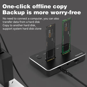 10 جيجابايت في الثانية <span class=keywords><strong>M</strong></span>.<span class=keywords><strong>2</strong></span> NVME <span class=keywords><strong>2</strong></span> خليج الناسخ المزدوج خليج SSD ساتا استنساخ NGFF محطة لرسو السفن M2 ساتا محطة الإرساء الناسخ حاليا المستنسخ - Product Image 4