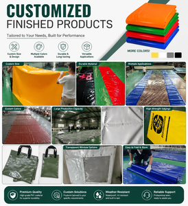 Bâche de protection en PVC sur mesure, coloris et dimensions personnalisables, imperméable, avec œillets, rouge, pour lavage de voitures, entrepôt industriel / station de lavage automobile - Product Image 5