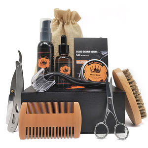 Productos para el cuidado de la barba para hombre, suero de rebrote orgánico con rodillo <span class=keywords><strong>Derma</strong></span>, Kit de crecimiento de la barba, aceite de barba, Etiqueta Privada - Product Image 4