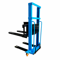 Chariot élévateur électrique monté sur camion de 800 kg, auto-chargeur, transpalette hydraulique portable pour livraison en camionnette et entrepôt