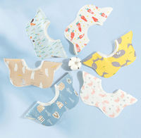 Bavoirs pour bébé en coton Muslin Tree imperméables de qualité alimentaire, motif fleurs, protection 360 degrés, pour nouveau-né