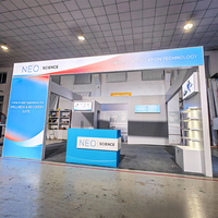 Solution de stand d'exposition haut de gamme, le stand d'exposition professionnel le plus vendu, facile à monter, 20x20 pieds, personnalisé pour les salons professionnels