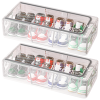 Ensemble complet d'organisation de placard et de coiffeuse Boîtes de rangement pour chaussures Miroirs en papier de soie et bureau de toilette pour maquillage Lot de 2