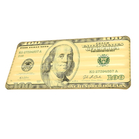 Flotteurs de piscine gonflables en PVC personnalisés en forme de billet de cent dollars, fournis directement par l'usine