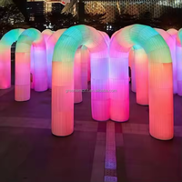 Arche gonflable lumineuse LED colorée pour décorations de fête, tailles personnalisables, facile à installer, réutilisable, étanche, garantie 1 an