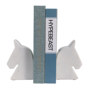 Fermalibri a Forma di Testa di Cavallo in Marmo, Decorazione Moderna per Scrivania e Libreria - Product Image 2