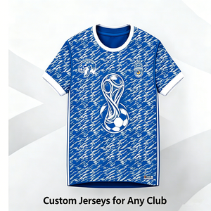 Maillot de football d'été respirant à manches courtes personnalisé pour OEM, ensemble uniforme de club sublimé, style classique rétro pour hommes - Product Image 1