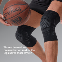 Genouillères de sport tricotées, compression élastique, respirantes, en nylon, pour le basketball, la course à pied, le volley-ball, l'entraînement