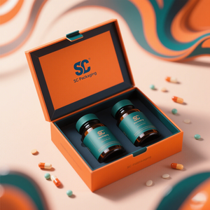 Mini caja de papel de medicina reciclable con logotipo personalizado, embalaje de pastillas de laminación mate para vitaminas, suplementos de aceite de pescado en relieve - Product Image 3