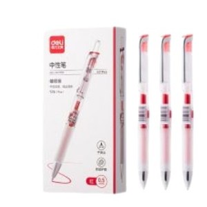 Deli S01Max Gel Pen 0.5mm Black Smooth Glide Student Exam Office Use Signature Pen - Product Image 5