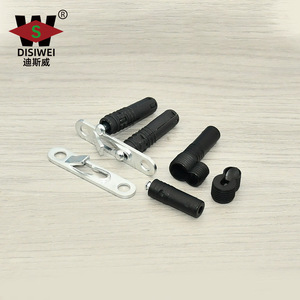 Conector invisible 2 en 1 Disiwei, clip telescópico deslizante de plástico negro para soporte de estantes de muebles y gabinetes - Product Image 2
