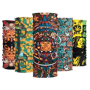 Tùy Chỉnh Đồng Bằng Polyester Liền Mạch Ống Bandana Với Logo Người Đàn Ông Đầu Khăn Thể Thao Vải Bandana Cổ Gaiter Buff