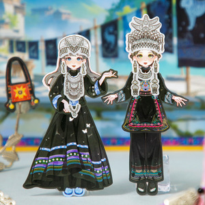 32 Pegatinas por Paquete, Pegatinas de Disfraces Étnicos para Niñas, Pegatinas Educativas para Niños, Juguetes Divertidos para Crear Escenas - Product Image 4