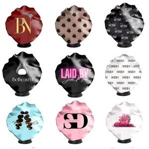 Gorro de satén ajustable para dormir, impermeable, de doble capa, para mujer, diseño de trenza, para el cuidado del cabello, regalo promocional - Product Image 4