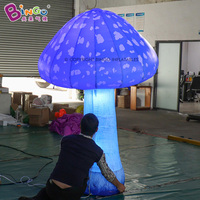 Champignons lumineux gonflables publicitaires à LED, modèle de ballon géant gonflable en forme de champignon pour la décoration de scènes de festival et de fêtes