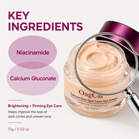 Crème pour les yeux hydratante anti-âge, réduisant les cernes, avec AHA et ingrédients véganes, pour usage quotidien, étiquette privée OEM/ODM