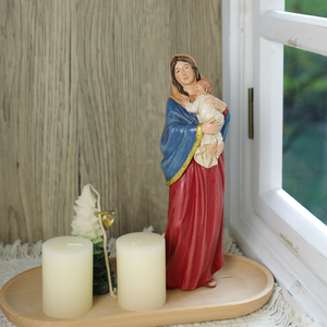 Vente en gros d'usine de statues religieuses catholiques, buste de la Vierge, photo 3D, souvenir en poliresine, figurines catholiques, Madone dans la rue - Product Image 3