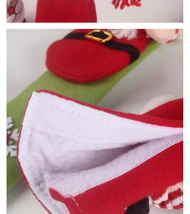 Nouveaux articles de Noël : <span class=keywords><strong>Gants</strong></span> de protection hexagonaux en tissu pour micro-ondes, poignées de réfrigérateur et four (motif bonhomme de neige) - Product Image 4
