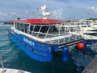 Bateau d'arpentage hydrographique en aluminium de 11,6 m x 3,9 m pour 12 équipes, idéal pour les îles