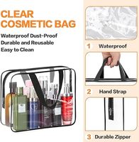 Mini pochette de maquillage transparente petit sac de maquillage étanche en PVC sac cosmétique en plastique