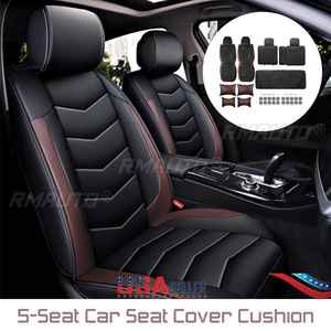Ensemble de housses de siège de voiture en cuir PU universelles pour la plupart des voitures, protection de siège auto, coussin confortable pour siège de voiture, tapis, oreiller, automobiles - Product Image 1