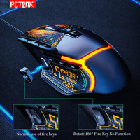Ratón para Juegos con Cable XM90 2.4G USB, Retroiluminación RGB, Ergonómico, Silencioso, para Portátil/Escritorio, 12 Botones Silenciosos, 5 DPI Ajustables, 6662