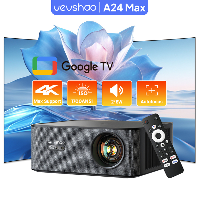 Smart Google TV BYINTEK  Projector Native 1080P 4K Support Auto Focus Real 900 ANSI Lumens High Brightness Home Theater Beamer