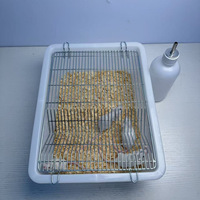 Bacs d'élevage de rats respirants en acier inoxydable massif avec plateau en plastique à bouton-pression pour l'élevage d'animaux de laboratoire