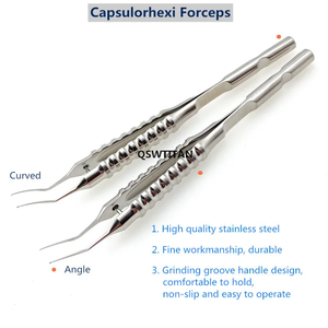 Titan capsulorhexis Kẹp nhíp với hành động chéo xử lý mắt phẫu thuật kẹp góc/cong - Product Image 5