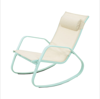 Fauteuil à bascule moderne et confortable de style nordique pour l'extérieur, chaise longue zéro gravité en aluminium pour OEM