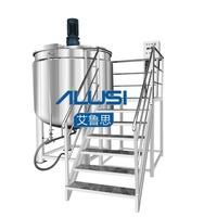 AILUSI 3000L Cuve de mélange verticale à agitateur chauffante pour lignes de production automatiques de cosmétiques, aliments, produits chimiques et plastiques