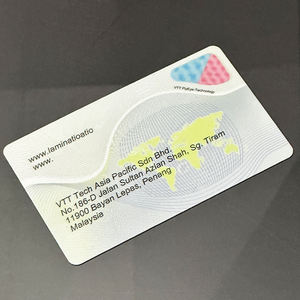 Net pencere Hologram etiket kartı ile 85.5*54*0.76mm merceksi parlak polikarbonat plastik kart levha özel - Product Image 5