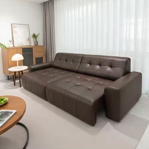 Sofá Reclinable Eléctrico de Cuero de Lujo, Sofá Moderno con Movimiento Eléctrico, Asiento Extra Profundo y Puerto USB para Sala de Estar - Product Image 1