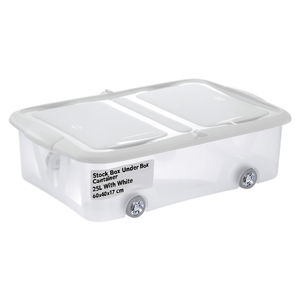 Underbed container (25Lt) with wheels STOCK <b>BOX</b> <b>White</b> 8035298A78 - Product Image 2