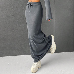 New Women <b>Skirt</b> Designer Clothing Solid Color Hip <b>Skirt</b> Casual Cotton Fitted <b>Maxi</b> Dress Women <b>Skirt</b> - Product Image 5