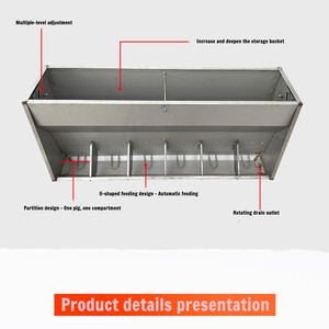 Cao Cấp Thép Không Gỉ Đa-Không Gian Lợn Trung Chuyển Bền Chăn Nuôi Máng Ăn Cho Hiệu Quả Lợn Trang Trại Chăn Nuôi Mới - Product Image 2