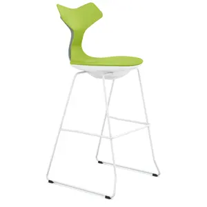 GS-1830F Freely Talking Blue Whale Tail Ergonomic PP Backrest Bar Chairs For Commercial Projects
