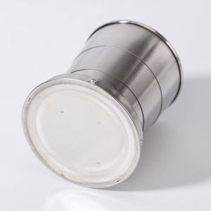 Gobelets pliables télescopiques en acier inoxydable personnalisés pour le camping, vente en gros - Product Image 5