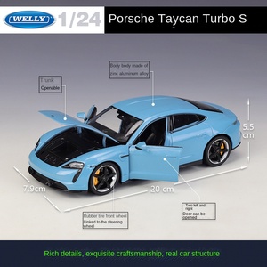 Welly 1:24 P Orsche <span class=keywords><strong>Taycan</strong></span> Tu-rbo Sport <span class=keywords><strong>voiture</strong></span> de course en métal à collectionner Simulation moulé sous pression <span class=keywords><strong>voiture</strong></span> en alliage modèle de <span class=keywords><strong>voiture</strong></span> véhicules jouets - Product Image 3