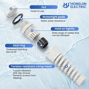 Prensaestopas de nailon plástico con alivio de tensión anti-doblez PG11 IP69, conector de cable impermeable y a prueba de polvo de baja tensión 4-10mm CE ROHS - Product Image 6