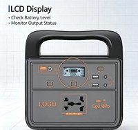 Station d'alimentation portable d'urgence extérieure 300W, contrôleur MPPT solaire, batterie plomb-acide, onde sinusoïdale pure, compresseur d'air, onduleur de voiture US