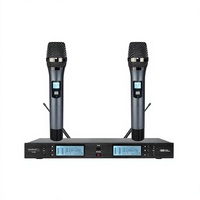 Microphone sans fil portatif Soundmark K-300-66, capteur infrarouge, construction en alliage, piles AA, plage 630-690 MHz, connecteur XLR