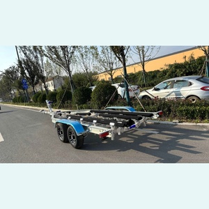 Sortie d'usine <span class=keywords><strong>Remorque</strong></span> de <span class=keywords><strong>bateau</strong></span> en aluminium à deux essieux de 27 pieds avec couchettes en bois personnalisées pour le transport de bateaux en vente chaude - Product Image 6