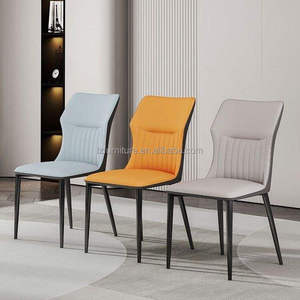 Sillas de Comedor de Cuero PU, Diseño Moderno y Lujoso, Patas de Metal, Duraderas, Ajustables, Extensibles, Color Personalizado, Muebles para el Hogar Love Zone - Product Image 6