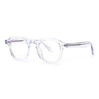 Monture de lunettes optiques carrées rétro en acétate, monture intégrale, unisexe, lunettes de mode, logo de marque personnalisé OEM