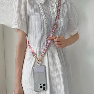 Alça Larga de Celular Transversal em Corda Estilo Boêmio Robusta e Durável Alça de Pescoço para Câmera Unissex com Patch para Capa de Celular - Product Image 4