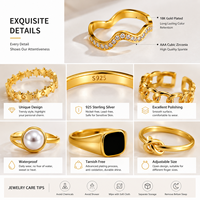 Collection de bagues ajustables unisexes, noir, argent, or, style nautique, marque HELE, bijoux de mode pour un usage quotidien